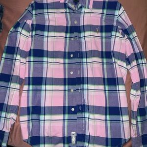 Polo Ralph Lauren Pink and Blue Plaid Button Down